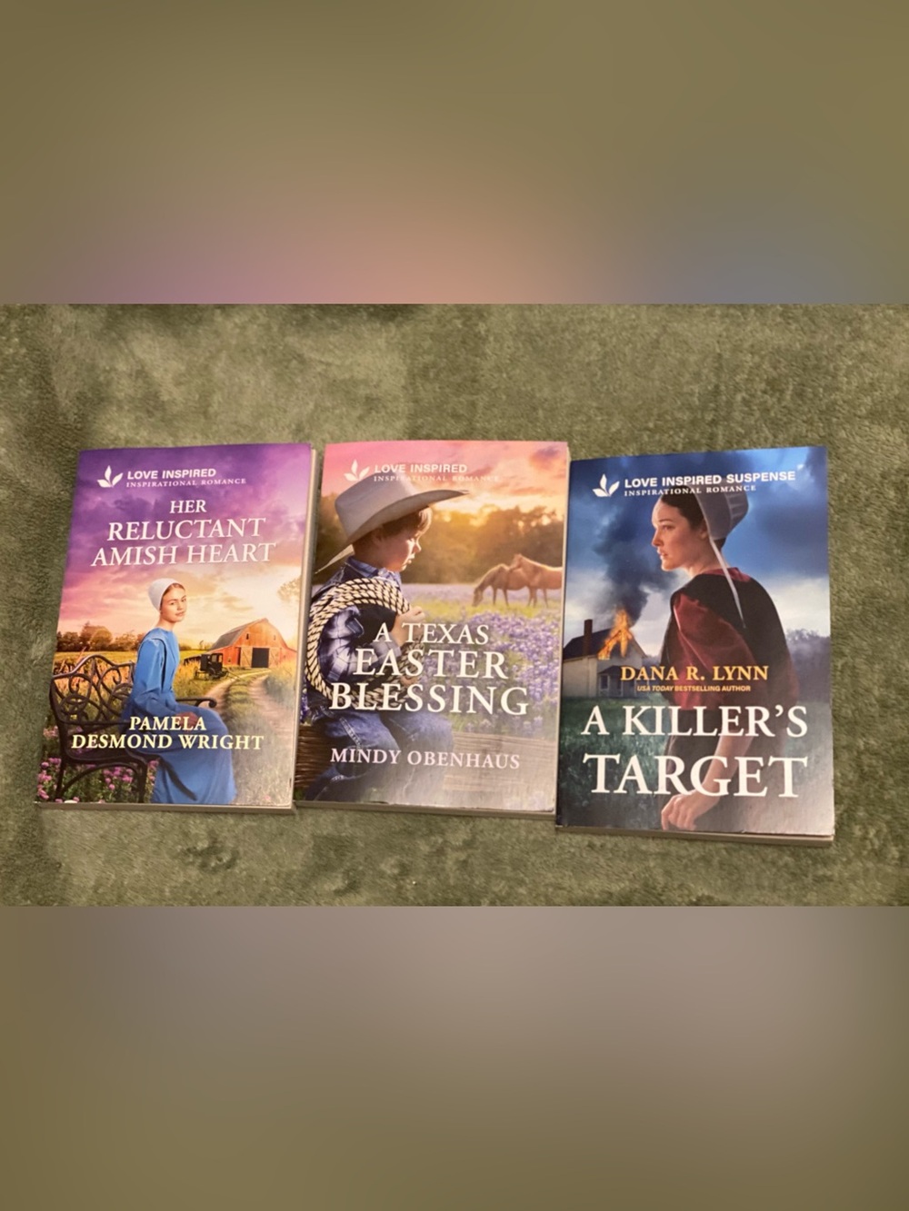 Love Inspired Romance Paperback Book Set of 3 Amish Christian Fiction